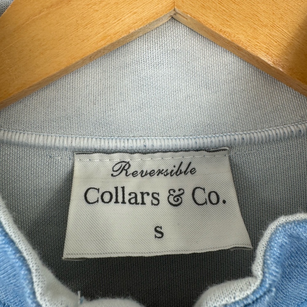 NWT Collars & Co. Men Cotton Half Zip Sweater Blue Size Small - Picture 3 of 6